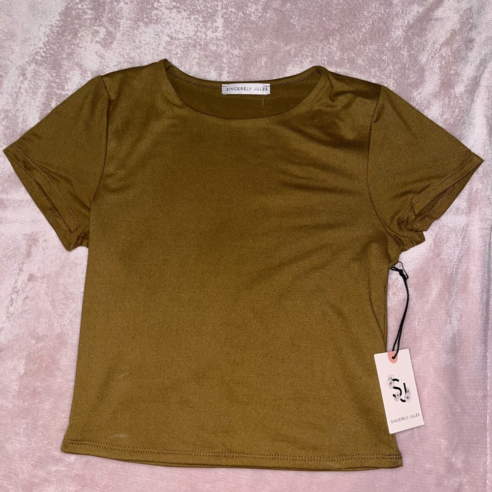 CARAMEL COLOR crop top